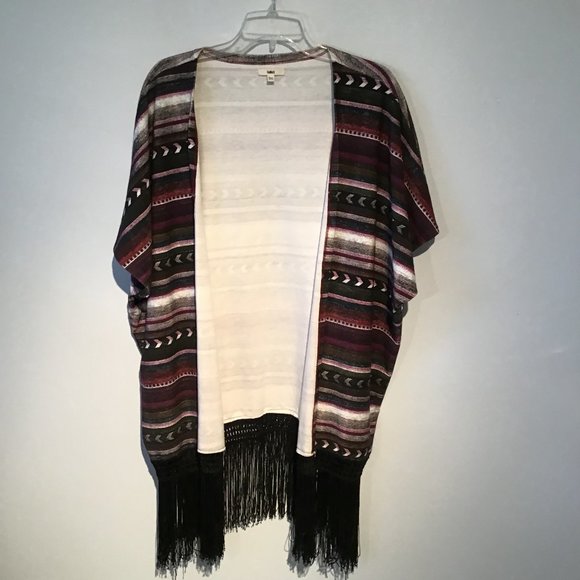 TopMark Boho Fringe Cardigan Shawl Size XS - Picture 6 of 10